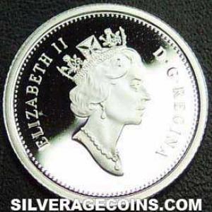 2003 Proof Elizabeth II Canadian Silver 10 Cents (Obverse)
