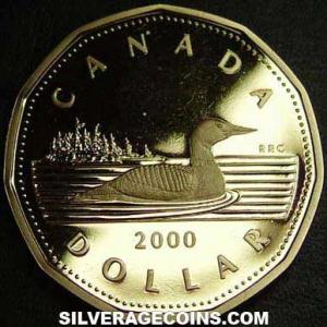 2000 Elizabeth II Canadian Dollar (Reverse)