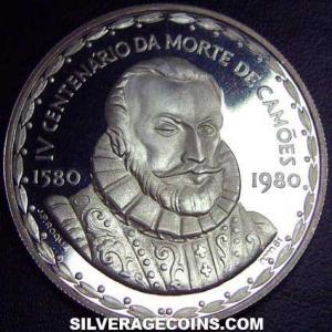 ND (1983) Proof Portuguese Silver 1000 Escudos (Luís de Camões) (Reverse)