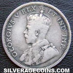 1911 George V Canadian Silver "Dime" 10 cents (Obverse)