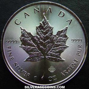 2014 Elizabeth II Canadian 5 Dollars 1 Ounce Silver Maple Leaf (rays) (Reverse)
