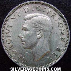 1939 George VI British Silver Shilling (Scotland) (Obverse)