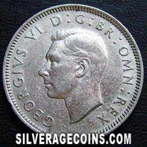1941 George VI British Silver Shilling (Scotland) (Obverse)