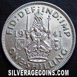 1941 George VI British Silver Shilling (Scotland) (Reverse)