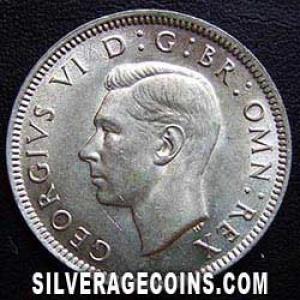 1942 George VI British Silver Shilling (Scotland) (Obverse)