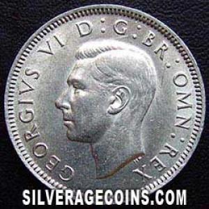 1943 George VI British Silver Shilling (Scotland) (Obverse)