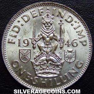 1946 George VI British Silver Shilling (Scotland) (Reverse)