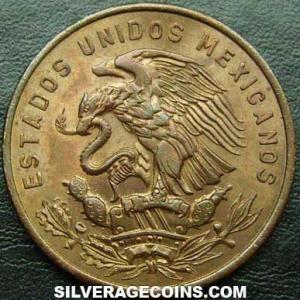 1967 Mexican Bronze 20 Centavos (type 2) (Obverse)