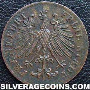 1856 Frankfurt Am Main 1 Heller (Obverse)