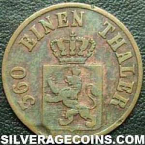 1854 Friedrich Wilhelm Hesse-Cassel 1 Heller (Obverse)