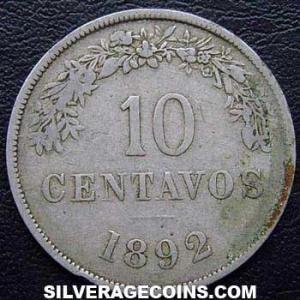 1892 H Bolivian 10 Centavos (Reverse)