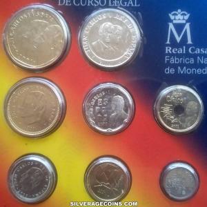 2000-2001 (8) Juan Carlos I Collection of Last Legal Tender Pesetas (Obverse)