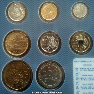 2000-2001 (8) Juan Carlos I Collection of Last Legal Tender Pesetas (Reverse)