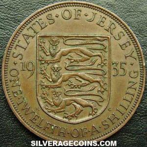 1935 George V Jersey Bronze 1/12 Shilling (Reverse)