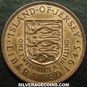 1945 George VI Jersey Bronze 1/12 Shilling (Liberation) (Reverse)
