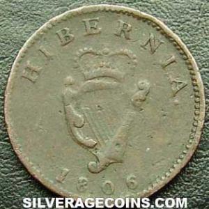 1806 George III Irish Farthing (Reverse)