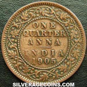1905 (c) Edward VII British India Quarter Anna (Reverse)