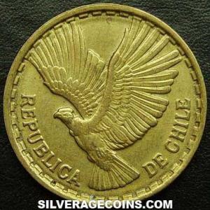 1970 large date Chilean 10 Centesimos (Obverse)
