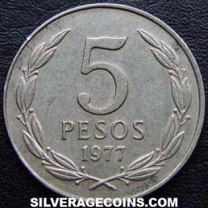 1977 Chilean 5 Pesos (Reverse)