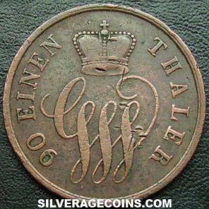 1858 Georg Wilhelm Schaumburg-Lippe 4 Pfennig (Obverse)