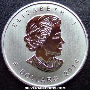2014 Elizabeth II Canadian 5 Dollars 1 Ounce Silver (Peregrine Falcon) (Obverse)