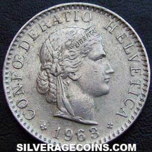 1963 B Swiss 20 Rappen (Obverse)