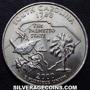 2000 D United States "Washington" Quarter Dollar (South Carolina) (Reverse)