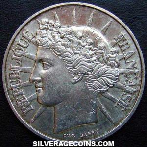 1988 French Silver 100 New Francs (Fraternity) (Obverse)