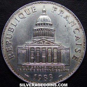 1983 French Silver 100 New Francs (Obverse)