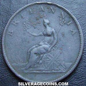 1806 3 berries George III British Half Penny (Reverse)