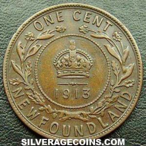 1913 George V Newfoundland Bronze Cent (Reverse)