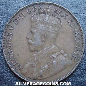 1929 George V Newfoundland Bronze Cent (Obverse)