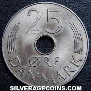 1983 (h) R B Margrethe II Danish 25 Øre (Reverse)