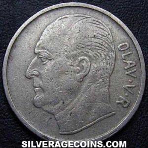 1961 Olav V Norwegian Krone (Obverse)