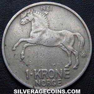 1961 Olav V Norwegian Krone (Reverse)