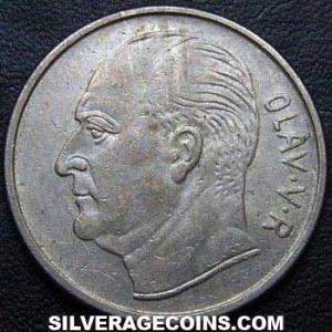 1970 Olav V Norwegian Krone (Obverse)