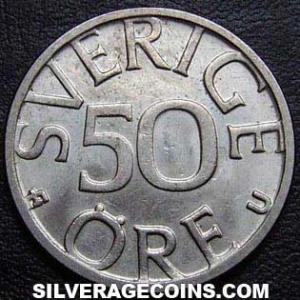 1978 U Carl XVI Gustaf Swedish 50 Öre (Reverse)