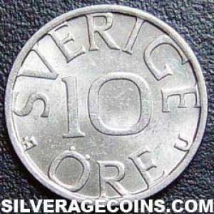 1982 U Carl XVI Gustaf Swedish 10 Öre (Reverse)