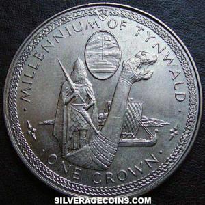 1979 Elizabeth II Manx Crown (Millennium of Tynwald) (Reverse)