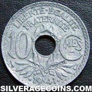 .1941. French 10 Centimes (Reverse)