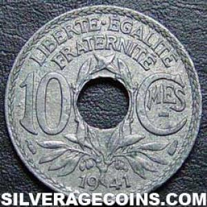 1941 French 10 Centimes (Reverse)