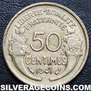1941 French 50 Centimes (Reverse)