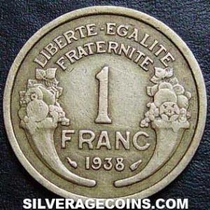 1938 French Franc (Reverse)