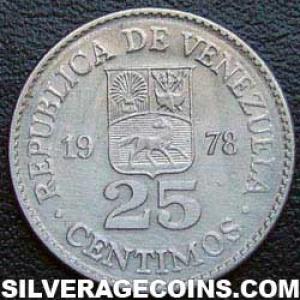 1978 Venezuelan 25 Centimos (Obverse)