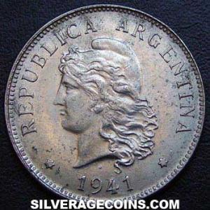 1941 Argentinian 50 Cents (Obverse)