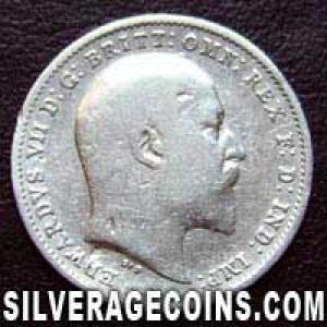1904-1A Edward VII British Silver Threepence (Obverse)