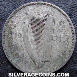 1928 Irish Sixpence (Obverse)