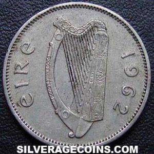 1962 Irish Sixpence (Obverse)