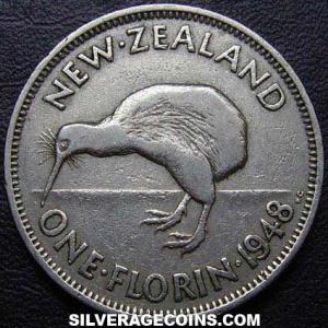 1948 George VI New Zealander Florin (Reverse)
