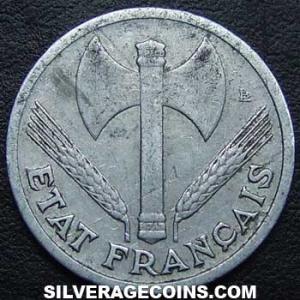 1943 French Aluminium Franc (Vichy heavy) (Obverse)